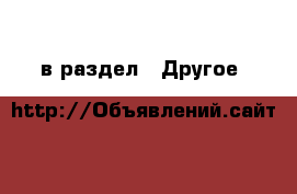  в раздел : Другое 